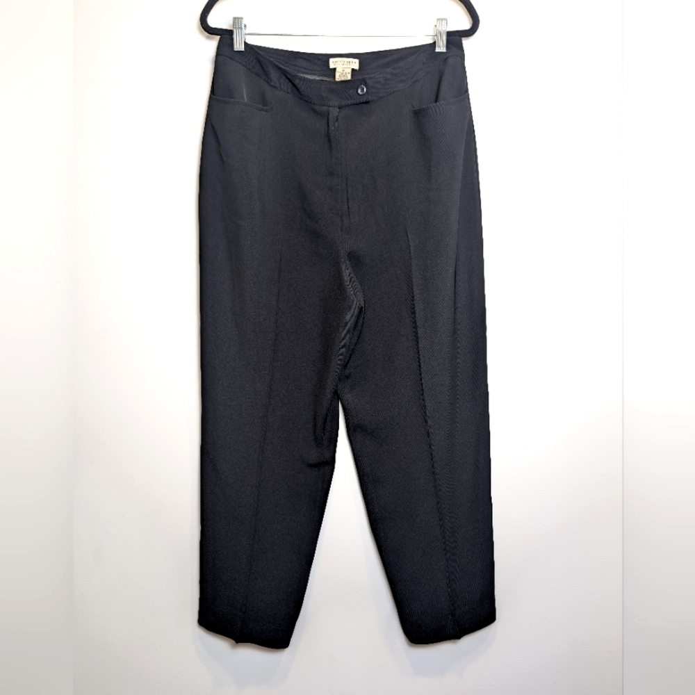 Apostrophe Essentials Black Straight Leg Slacks Pants Size 14